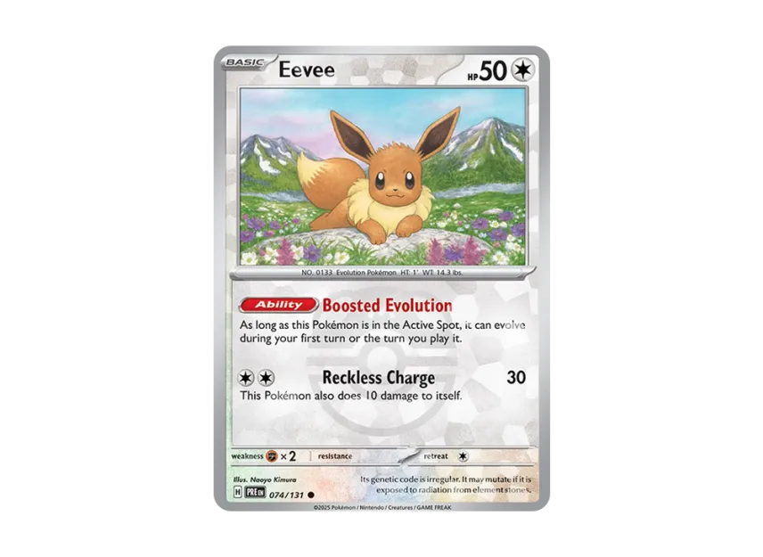 Eevee C : Master Ball Holo [PRE 074/131] [EN] (Scarlet & Violet "Prismatic Evolutions")