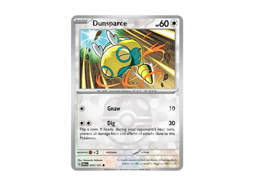 Dunsparce C : Master Ball Holo [PRE 079/131] [EN] (Scarlet & Violet "Prismatic Evolutions")