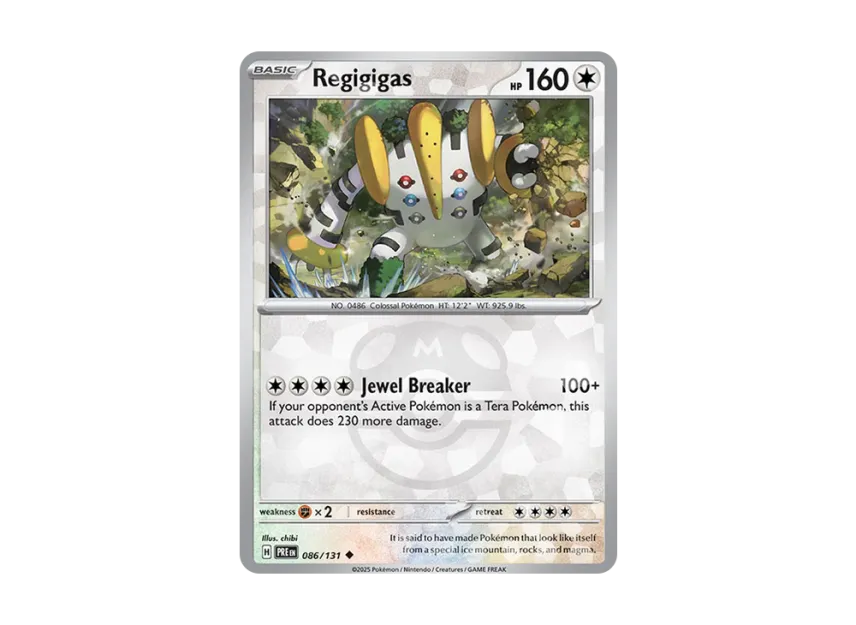Regigigas U : Master Ball Holo [PRE 086/131] [EN] (Scarlet & Violet "Prismatic Evolutions")