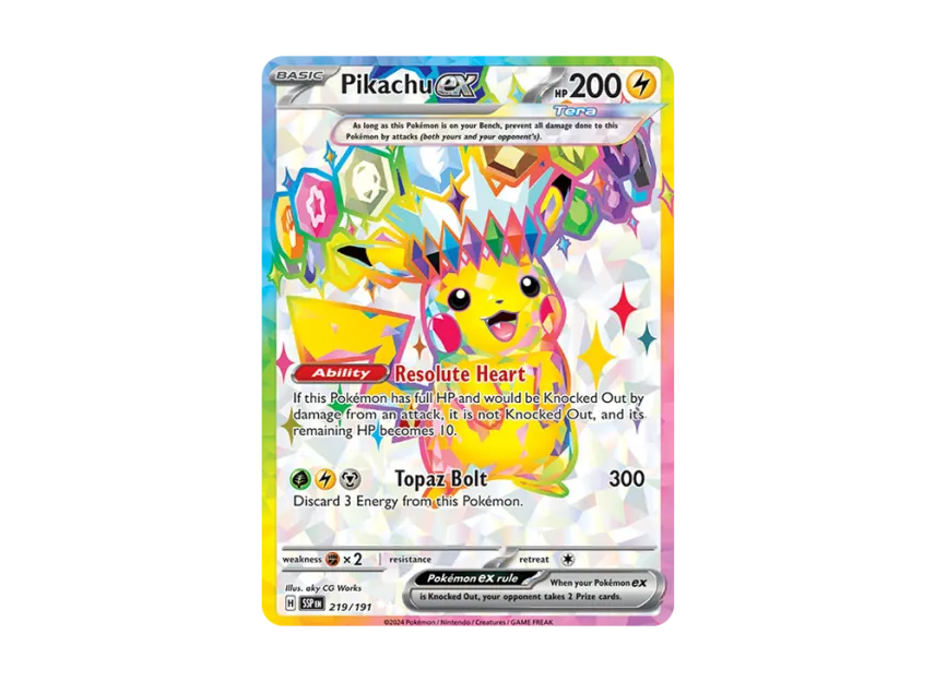 Pikachu ex UR [SSP 219/191] [EN] (Scarlet & Violet "Surging Sparks")