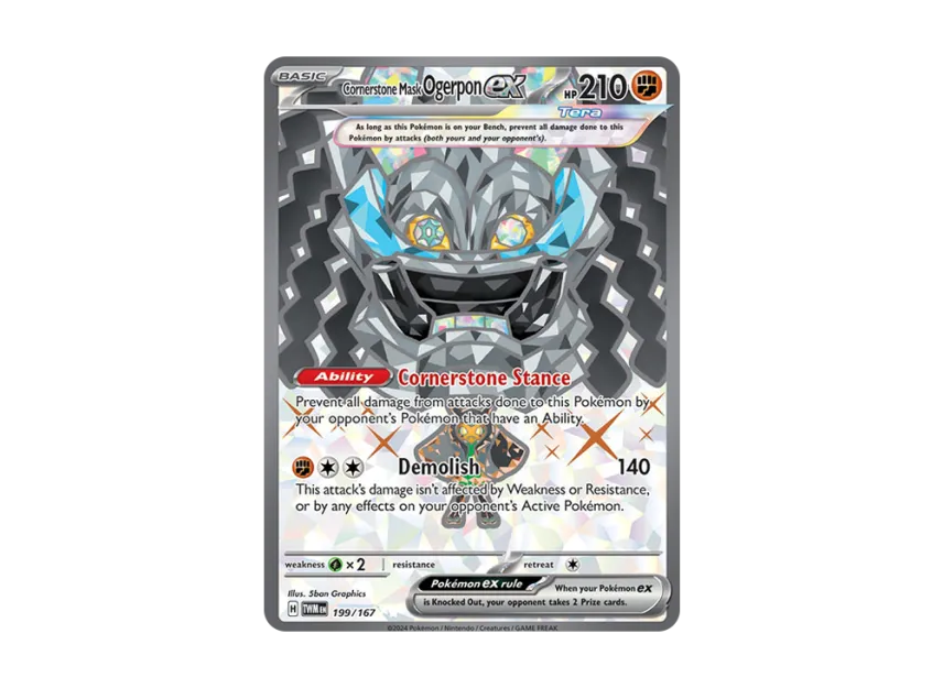 Cornerstone Mask Ogerpon ex UR [TWM 199/167] [EN] (Scarlet & Violet "Twilight Masquerade")