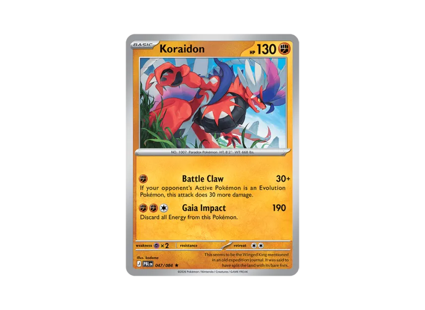 Koraidon R [PBL 047/084] [EN] (Mega Evolution "Pitch Black Booster Display Box")