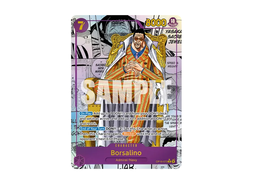 Borsalino R-SP : Manga Alt Art [OP16-073] [EN] (Booster Pack "THE TIME OF BATTLE")