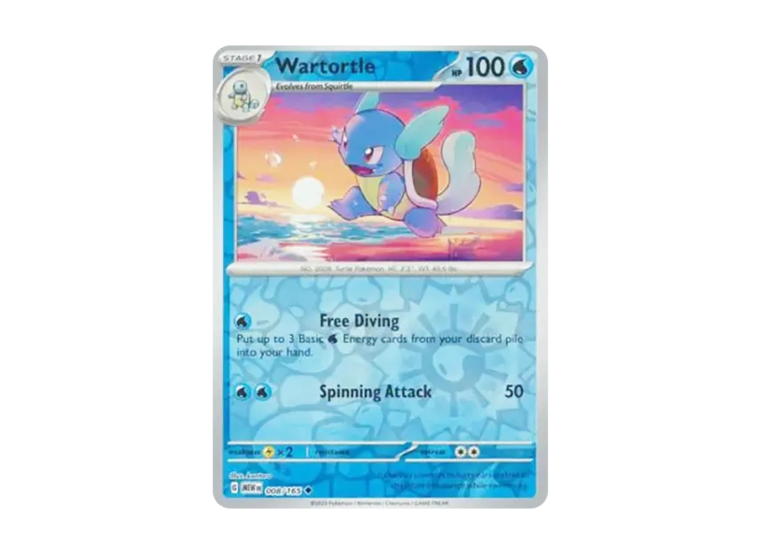 Wartortle U : Reverse Holo [MEW 008/165] [EN] (Scarlet & Violet "151")