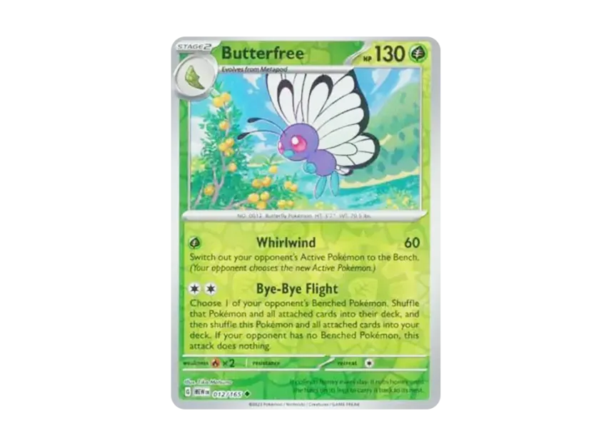 Butterfree U : Reverse Holo [MEW 012/165] [EN] (Scarlet & Violet "151")