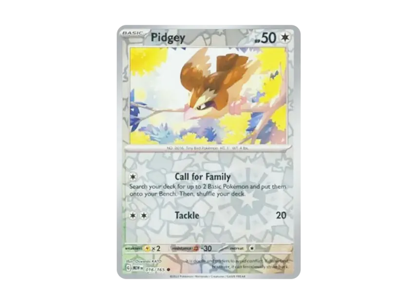 Pidgey C : Reverse Holo [MEW 016/165] [EN] (Scarlet & Violet "151")