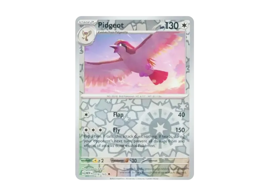 Pidgeot U : Reverse Holo [MEW 018/165] [EN] (Scarlet & Violet "151")
