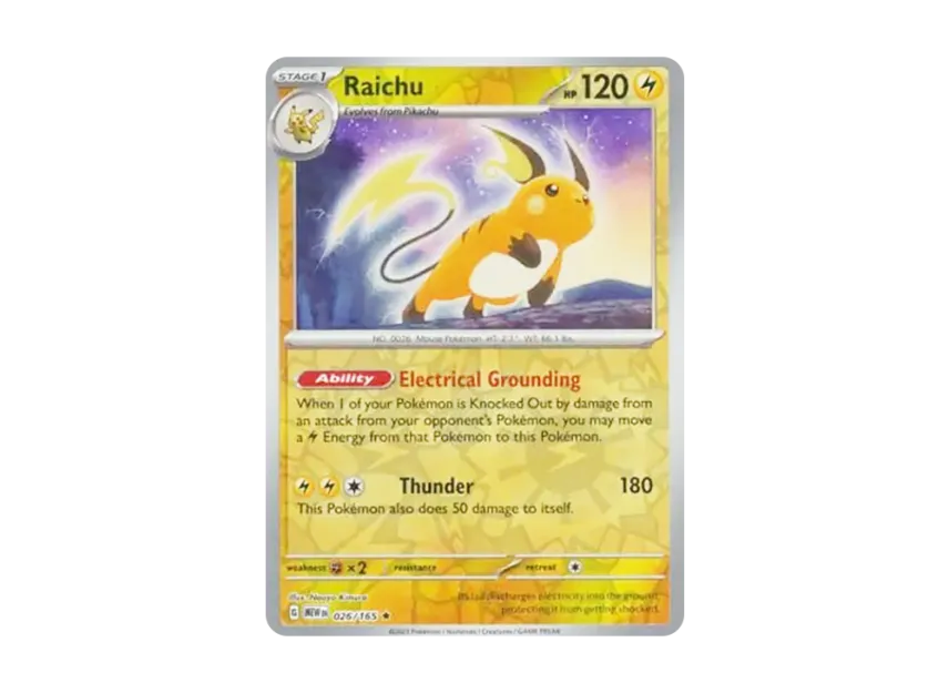 Raichu R : Reverse Holo [MEW 026/165] [EN] (Scarlet & Violet "151")