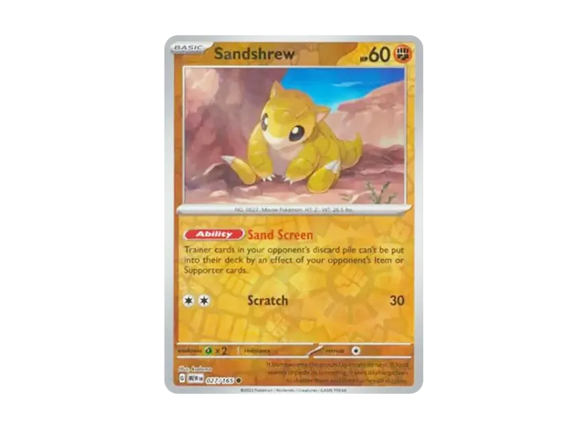 Sandshrew C : Reverse Holo [MEW 027/165] [EN] (Scarlet & Violet "151")