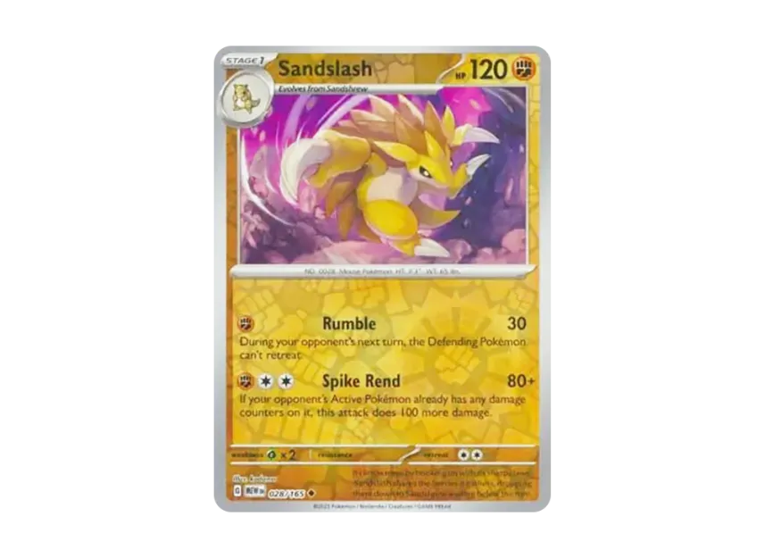 Sandslash U : Reverse Holo [MEW 028/165] [EN] (Scarlet & Violet "151")