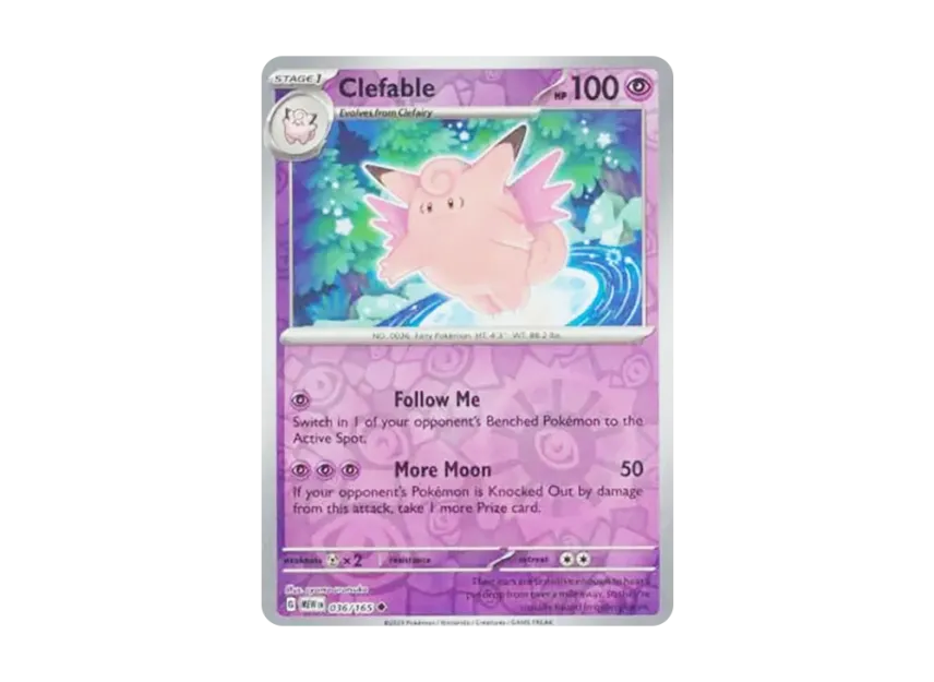 Clefable U : Reverse Holo [MEW 036/165] [EN] (Scarlet & Violet "151")