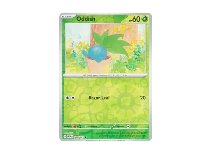 Oddish C : Reverse Holo [MEW 043/165] [EN] (Scarlet & Violet "151")