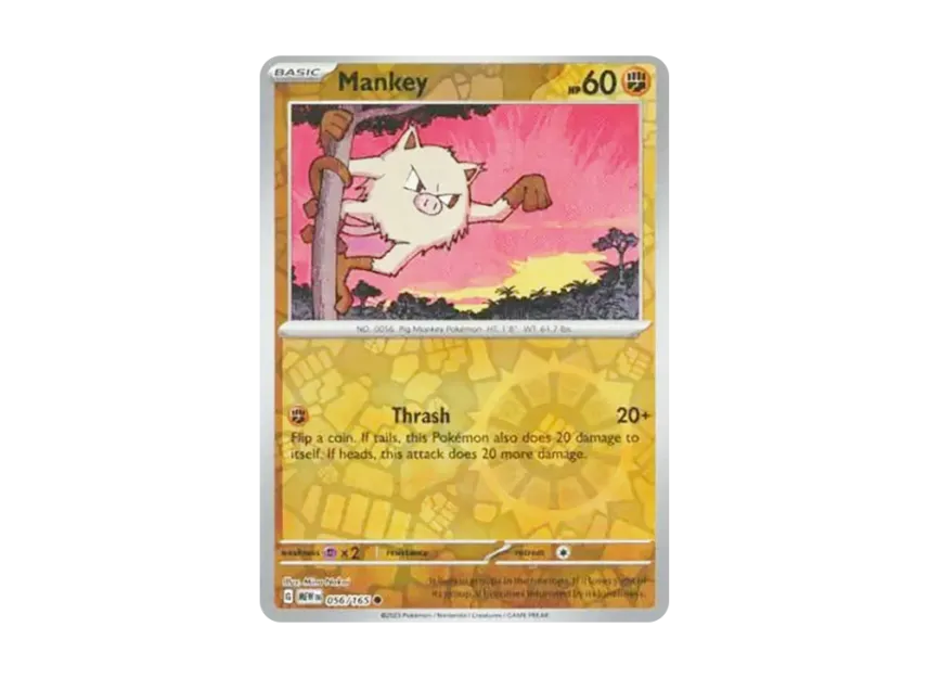 Mankey C : Reverse Holo [MEW 056/165] [EN] (Scarlet & Violet "151")