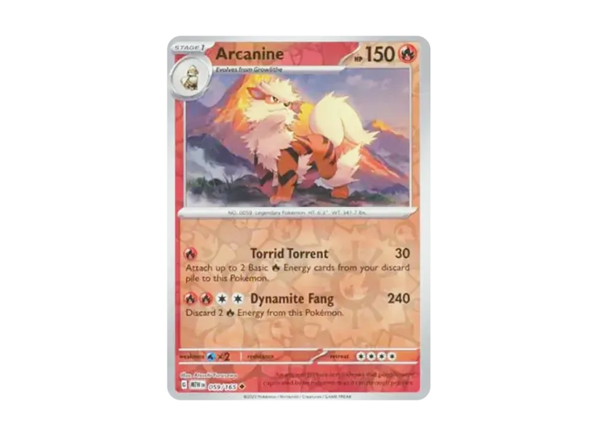 Arcanine U : Reverse Holo [MEW 059/165] [EN] (Scarlet & Violet "151")