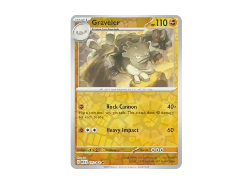 Graveler U : Reverse Holo [MEW 075/165] [EN] (Scarlet & Violet "151")
