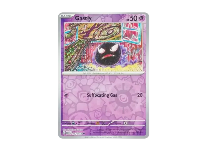 Gastly C : Reverse Holo [MEW 092/165] [EN] (Scarlet & Violet "151")