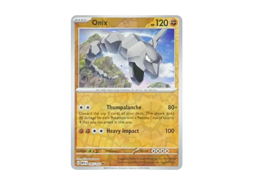 Onix U : Reverse Holo [MEW 095/165] [EN] (Scarlet & Violet "151")