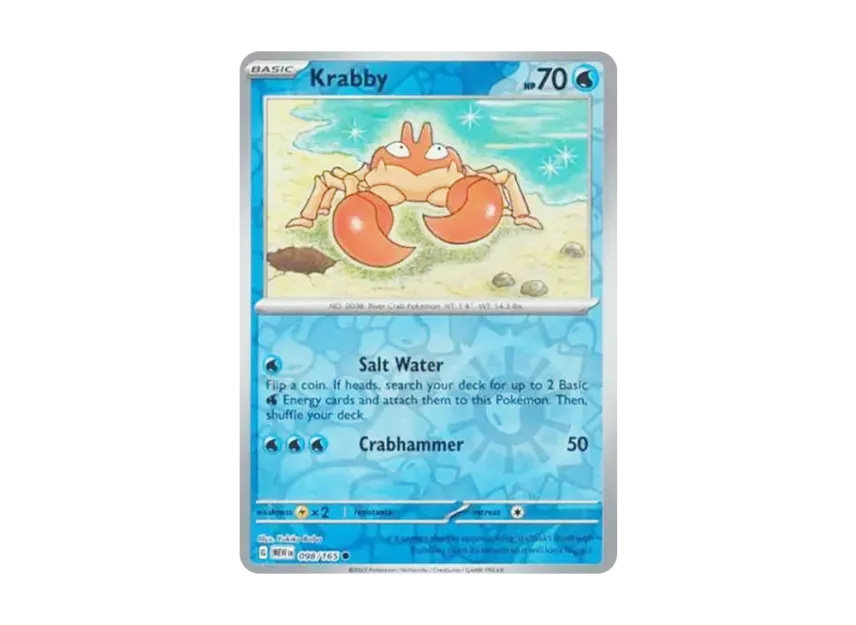 Krabby C : Reverse Holo [MEW 098/165] [EN] (Scarlet & Violet "151")