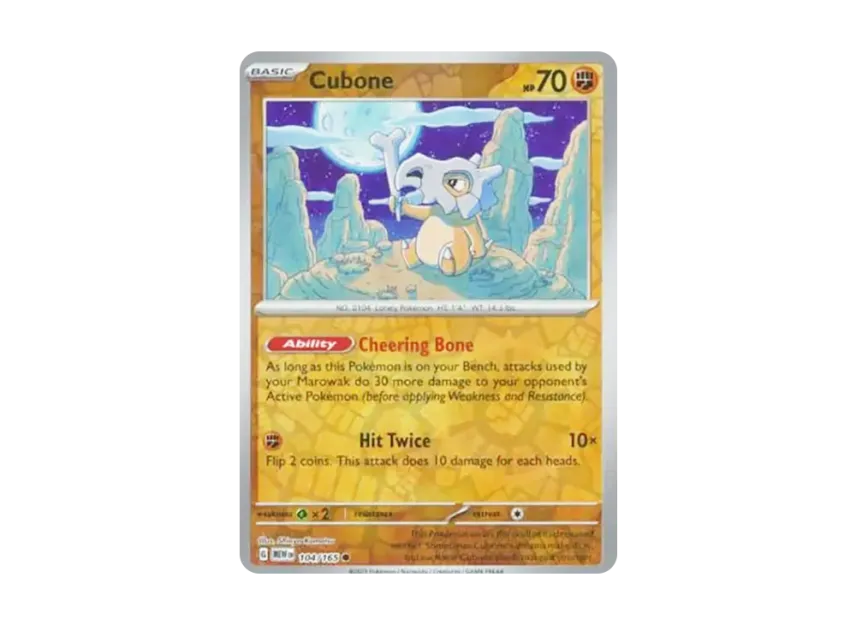Cubone C : Reverse Holo [MEW 104/165] [EN] (Scarlet & Violet "151")