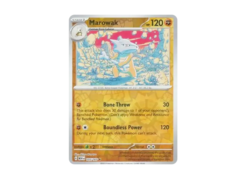 Marowak R : Reverse Holo [MEW 105/165] [EN] (Scarlet & Violet "151")