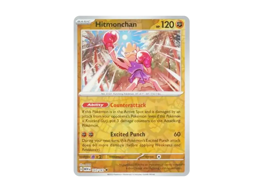 Hitmonchan U : Reverse Holo [MEW 107/165] [EN] (Scarlet & Violet "151")