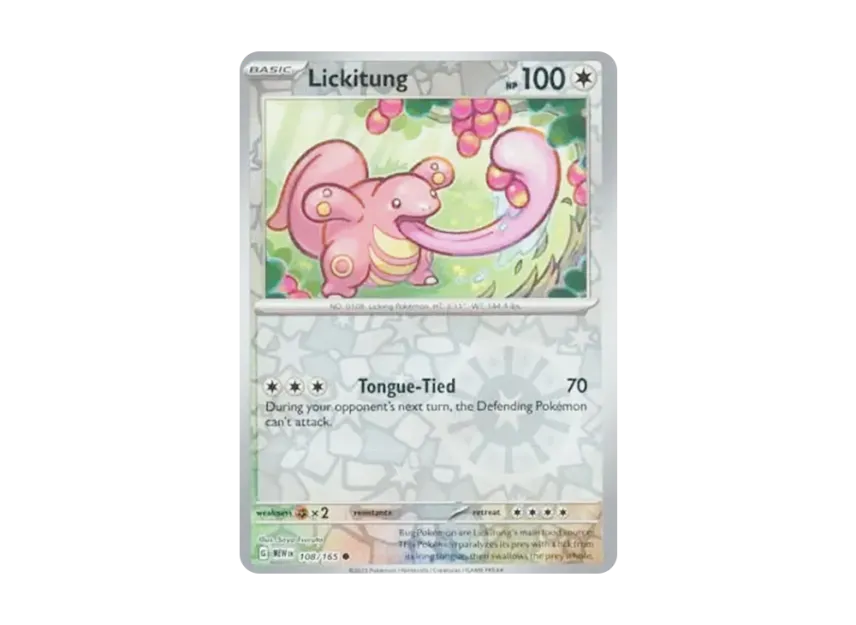 Lickitung C : Reverse Holo [MEW 108/165] [EN] (Scarlet & Violet "151")