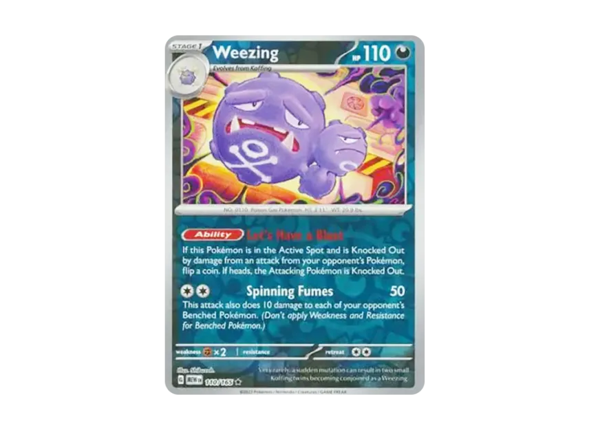 Weezing R : Reverse Holo [MEW 110/165] [EN] (Scarlet & Violet "151")