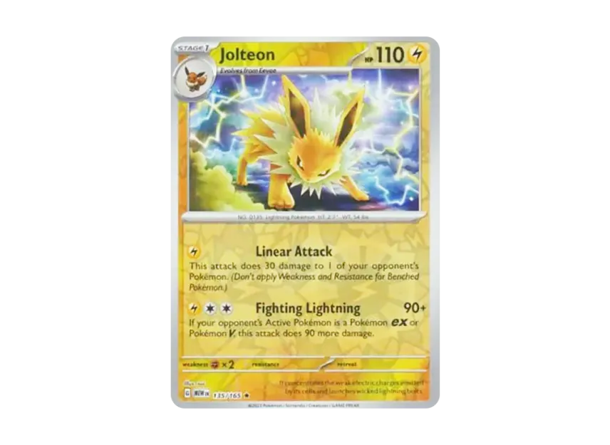 Jolteon R : Reverse Holo [MEW 135/165] [EN] (Scarlet & Violet "151")