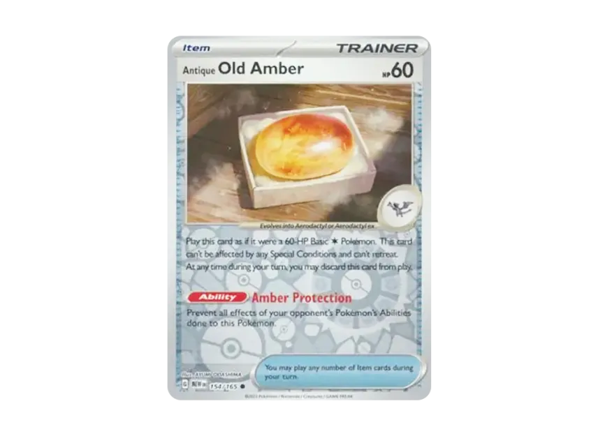 Antique Old Amber C : Reverse Holo [MEW 154/165] [EN] (Scarlet & Violet "151")