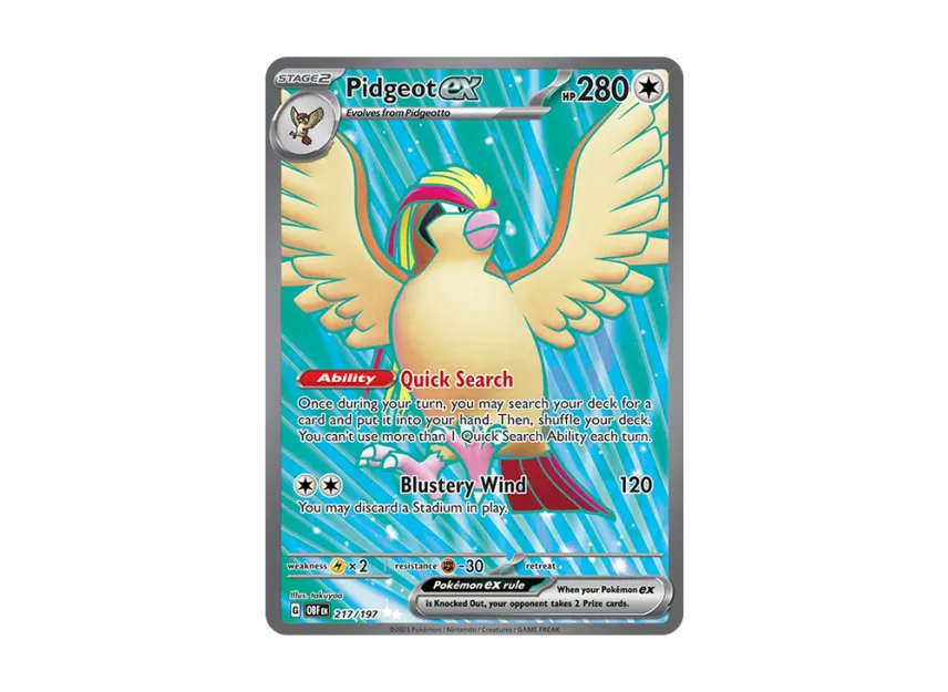 Pidgeot ex UR [OBF 217/197] [EN] (Scarlet & Violet "Obsidian Flames")