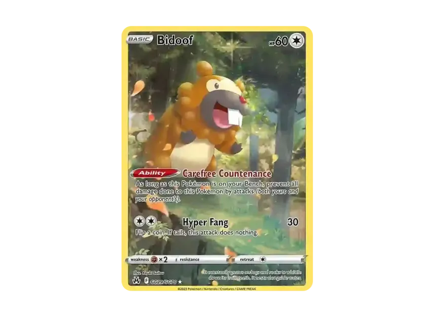 Bidoof IR [GG29/GG70] (Sword & Shield "Crown Zenith")