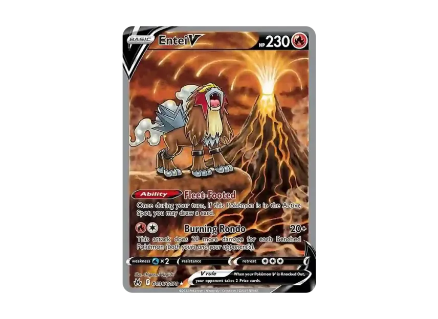 Entei V SIR [GG36/GG70] (Sword & Shield "Crown Zenith")