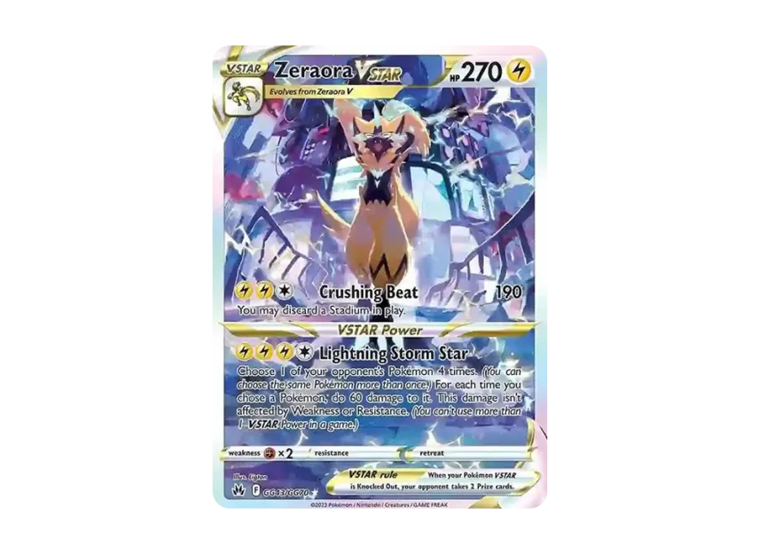 Zeraora VSTAR SIR [GG43/GG70] (Sword & Shield "Crown Zenith")