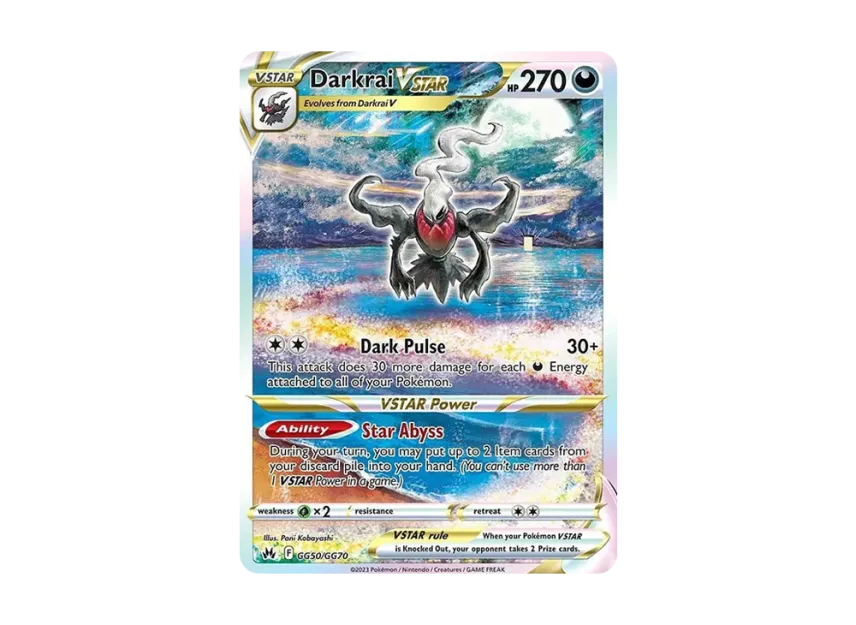 Darkrai VSTAR SIR [GG50/GG70] (Sword & Shield "Crown Zenith")