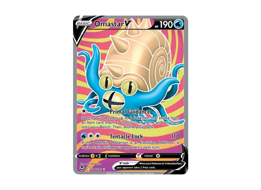 Omastar V UR [195-SILVER-TEMPEST 174/195] (Sword & Shield "Silver Tempest")
