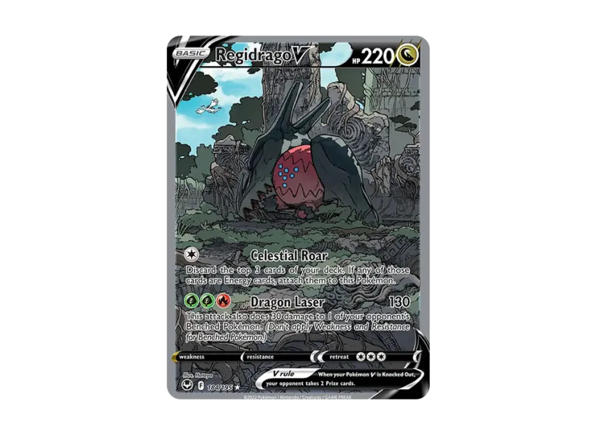 Regidrago V UR [195-SILVER-TEMPEST 184/195] (Sword & Shield "Silver Tempest")