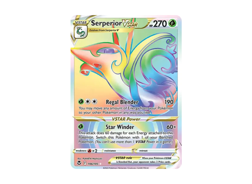 Serperior VSTAR RR [195-SILVER-TEMPEST 196/195] (Sword & Shield "Silver Tempest")