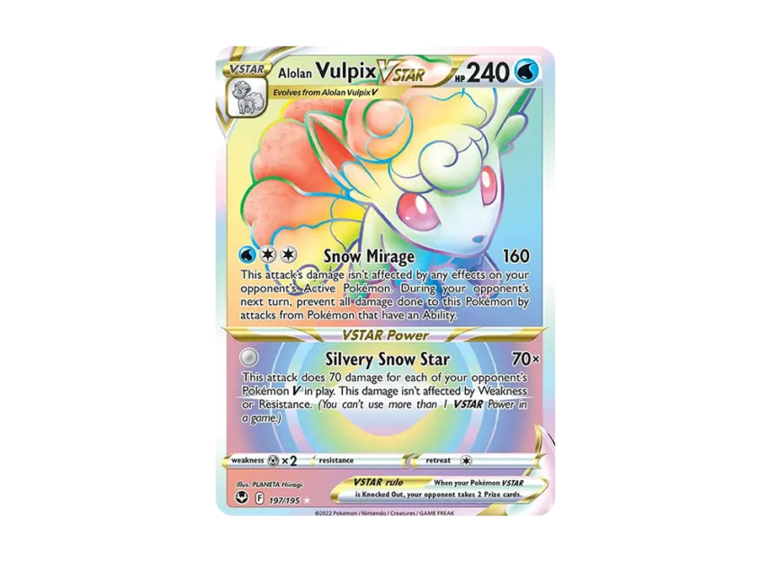 Alolan Vulpix VSTAR RR [195-SILVER-TEMPEST 197/195] (Sword & Shield "Silver Tempest")