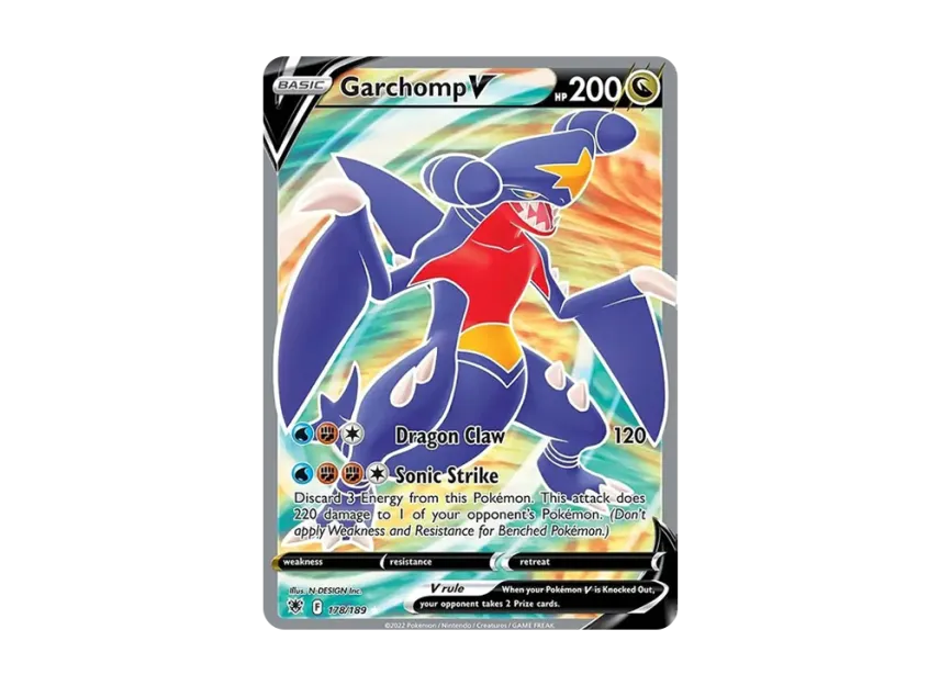 Garchomp V UR [189-ASTRAL-RADIANCE 178/189] (Sword & Shield "Astral Radiance")