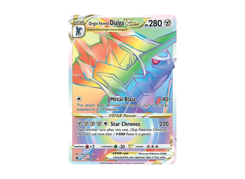 Origin Forme Dialga VSTAR RR [189-ASTRAL-RADIANCE 198/189] (Sword & Shield "Astral Radiance")
