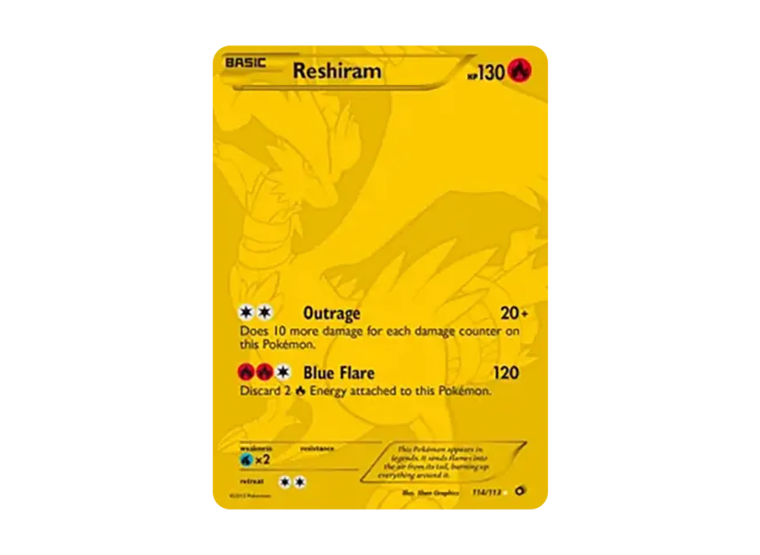 Reshiram UR [113-LEGENDARY-TREASURES 114/113] (Black & White "Legendary Treasures")