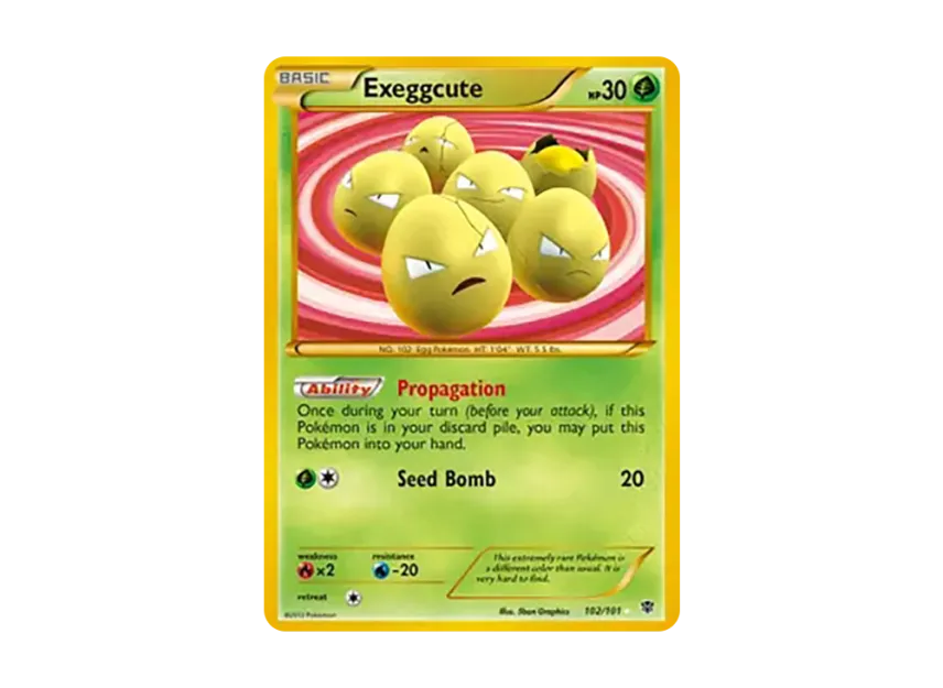 Exeggcute HR [101-PLASMA-BLAST 102/101] (Black & White "Plasma Blast")