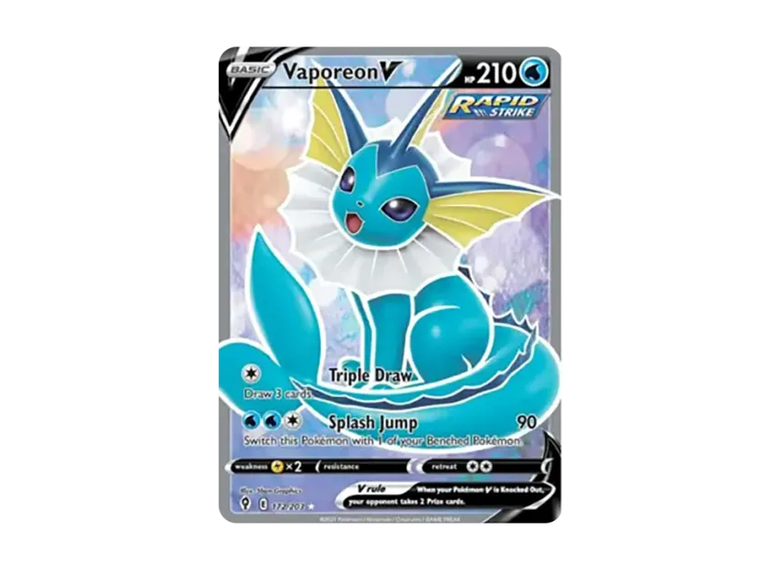 Vaporeon V UR [203-EVOLVING-SKIES 172/203] (Sword & Shield "Evolving Skies")