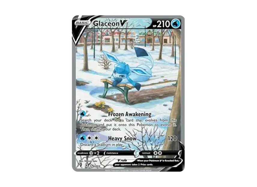 Glaceon V UR [203-EVOLVING-SKIES 175/203] (Sword & Shield "Evolving Skies")