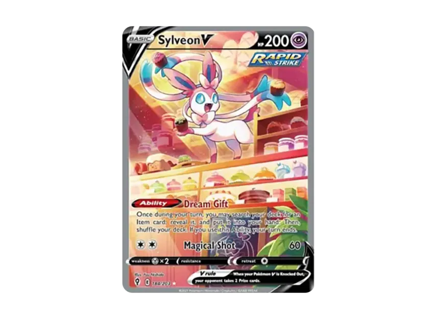 Sylveon V UR [203-EVOLVING-SKIES 184/203] (Sword & Shield "Evolving Skies")
