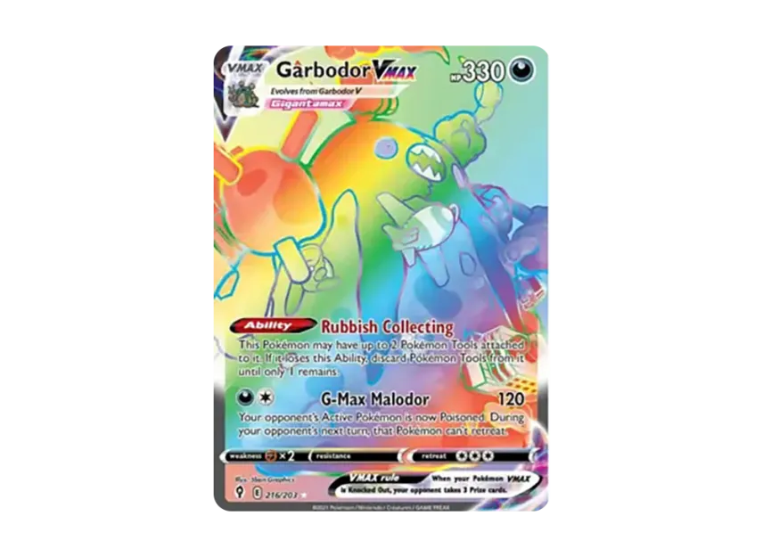 Garbodor VMAX RR [203-EVOLVING-SKIES 216/203] (Sword & Shield "Evolving Skies")