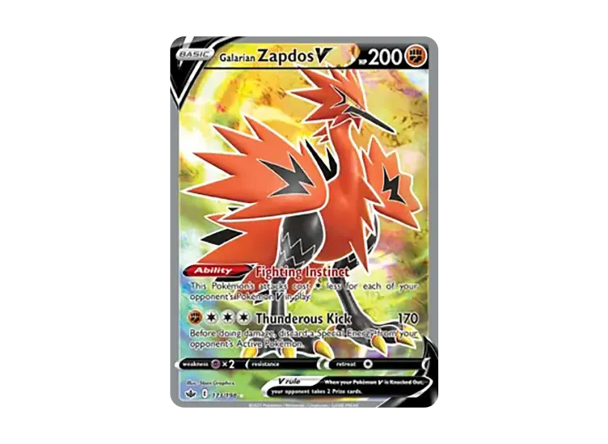 Galarian Zapdos V UR [198-CHILLING-REIGN 173/198] (Sword & Shield "Chilling Reign")