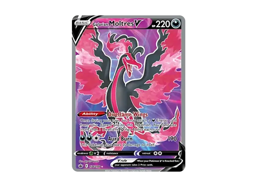 Galarian Moltres V UR [198-CHILLING-REIGN 176/198] (Sword & Shield "Chilling Reign")