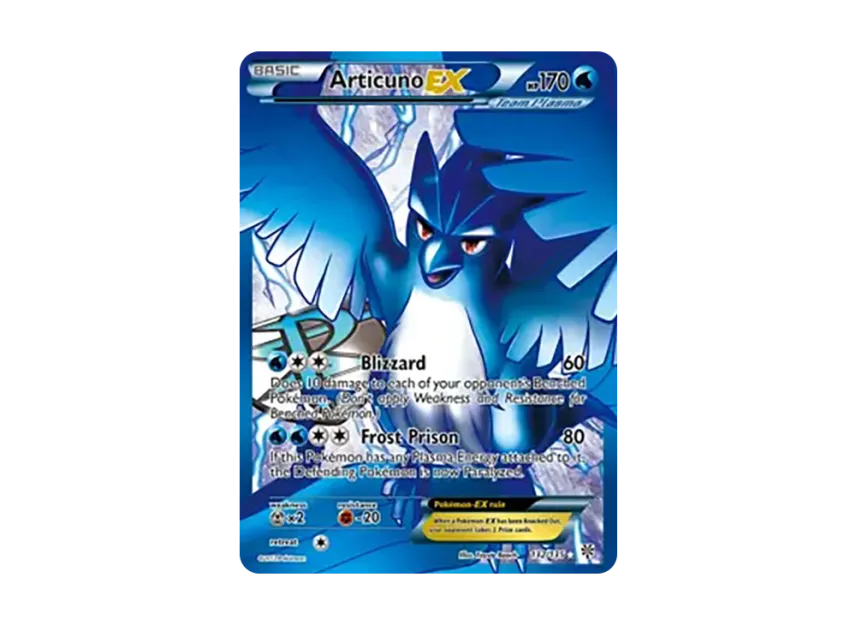 Articuno EX UR [135-PLASMA-STORM 132/135] (Black & White "Plasma Storm")