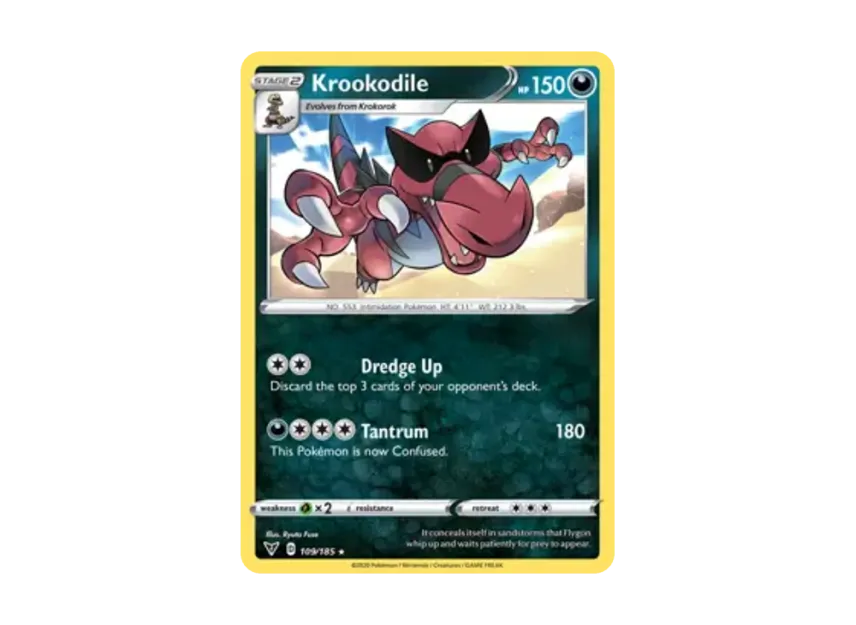 Krookodile R [185-VIVID-VOLTAGE 109/185] [EN] (Sword & Shield "Vivid Voltage")